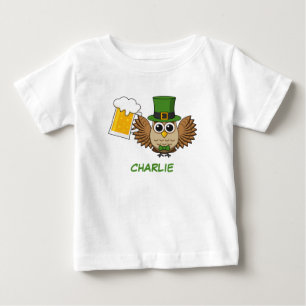 Camiseta Para Bebê Dia de São Patrício de cerveja do Bebendo Person