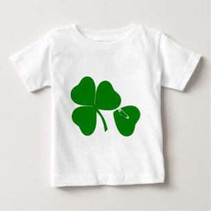 Camiseta Para Bebê Dia de São Patrício - Obter sorte 3 + 1 folhas = 4