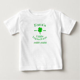 Camiseta Para Bebê Dia de São Patrício Pequeno Leprechaun Personaliza