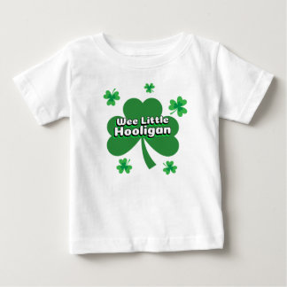 Camiseta Para Bebê Dia de São Patrício Trevo Pequeno Malandro
