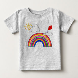 Camiseta Para Bebê Dia do arco-íris