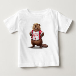 Camiseta Para Bebê Dia do Canadá - Beaver