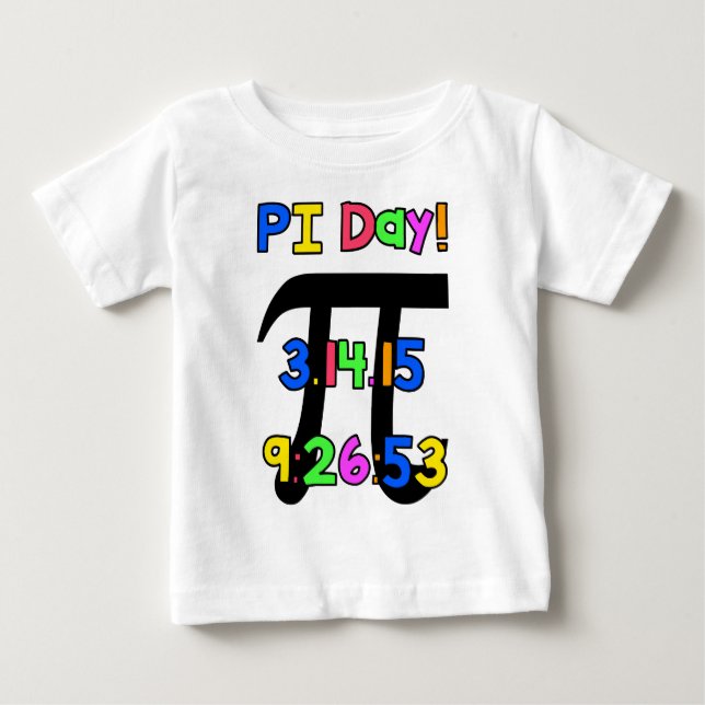 Camiseta Para Bebê Dia do PI! (Frente)