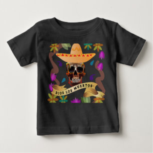 Camiseta Para Bebê Dia dos Mortos de Dios Los Muertos