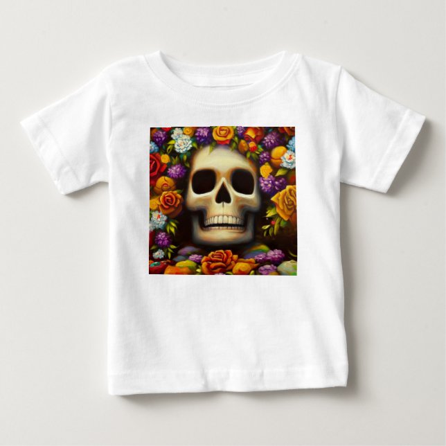Camiseta Para Bebê Dia dos Mortos Ofendra 5 (Frente)