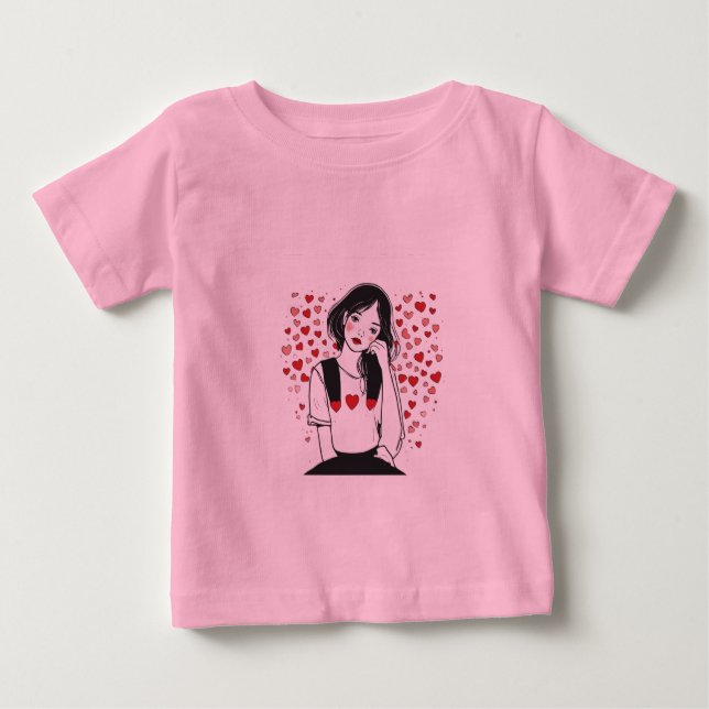 Camiseta Para Bebê dia dos namorados (Frente)