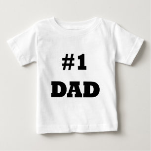 Camiseta Para Bebê Dia dos pais feliz - numere 1 pai - pai #1