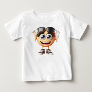 Camiseta Para Bebê Dia Ensolarado, Emoji, por Natasha Us