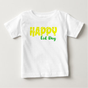 Camiseta Para Bebê Dia feliz de Eid - t-shirt fino do jérsei do beb