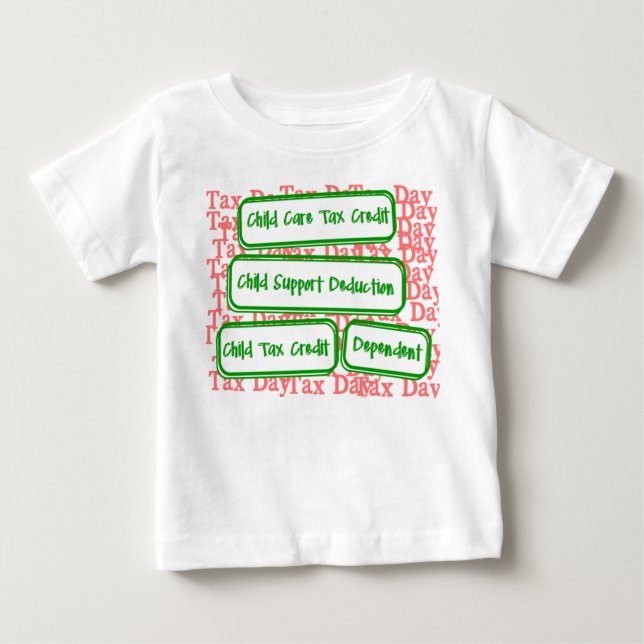 Camiseta Para Bebê Dia Fiscal - Crianças (Frente)