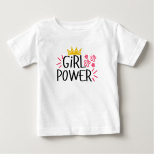 Camiseta Para Bebê Dia Internacional da Mulher Poder Feminino