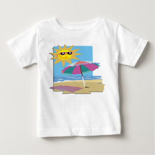 Camiseta Para Bebê Dia na praia