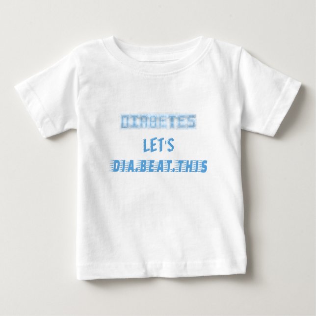 Camiseta Para Bebê diabetes deixe dia vencer isso (Frente)