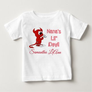 Camiseta Para Bebê Diabo o Dia das Bruxas do Lil de Nana