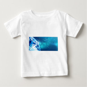 Camiseta Para Bebê diamante azul