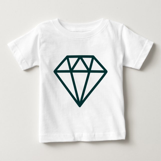 Camiseta Para Bebê Diamante Simples (Frente)