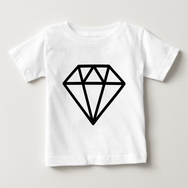 Camiseta Para Bebê Diamante Simples (Frente)