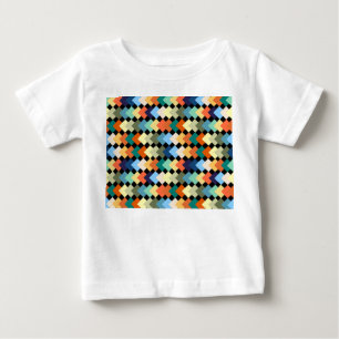 Camiseta Para Bebê Diamantes de cor clara