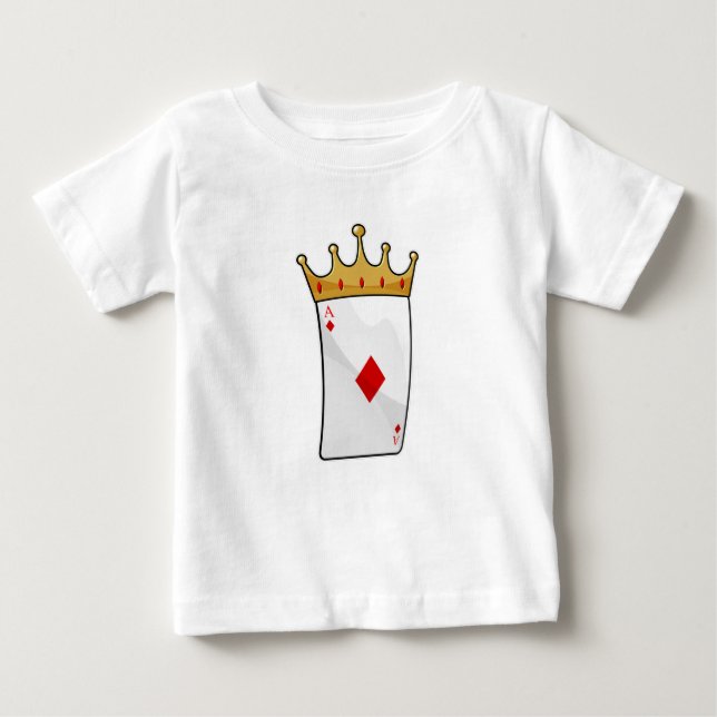 Camiseta Para Bebê Diamond Ace com a Coroa Rei (Frente)