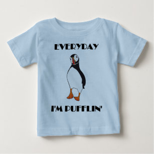 Camiseta Para Bebê Diário eu sou pássaro do papagaio-do-mar de