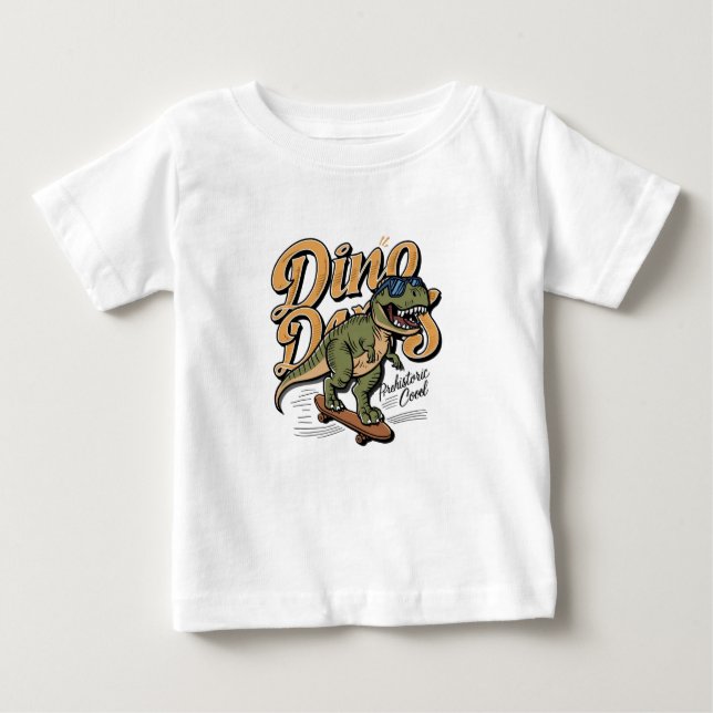 Camiseta Para Bebê Dias do Dino (Frente)