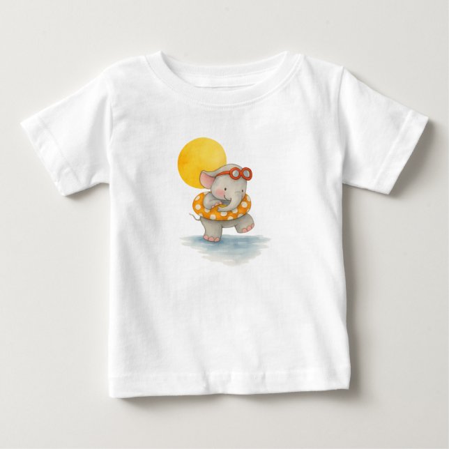 Camiseta Para Bebê Dias felizes de verão (Frente)
