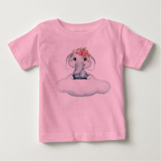 Camiseta Para Bebê Dias Sonhados com a Rosie o Elefante.