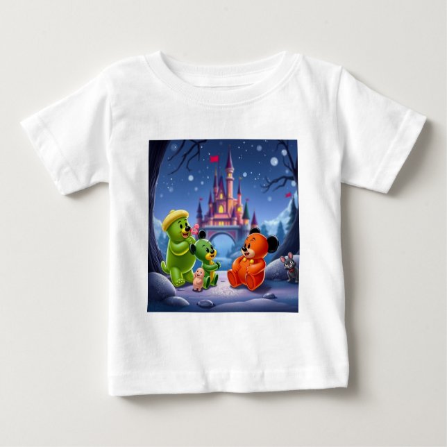 Camiseta Para Bebê „Die Zauberbärchen – Hüter des Glitzerwalds“ (Frente)