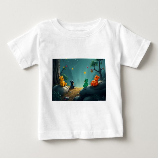 Camiseta Para Bebê „Die Zauberbärchen – Hüter des Glitzerwalds“ (Frente)