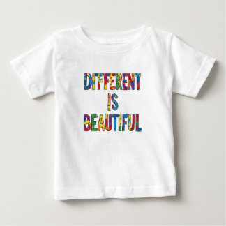 Camiseta Para Bebê Diferente É Bonito - Consciência Autista