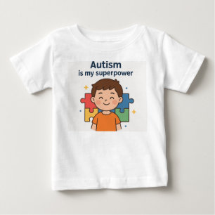 Camiseta Para Bebê Diferente, Não Menos - Consciência Autista com Amo