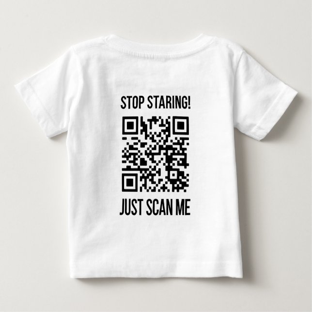 Camiseta Para Bebê Digitalize-me com o código QR: escolha gentileza t (Verso)