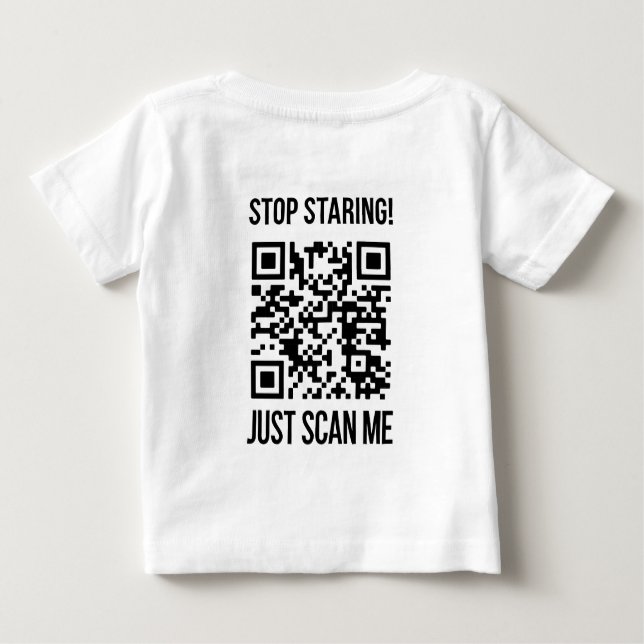 Camiseta Para Bebê Digitalize-me o código QR: Crie o seu futuro (Verso)