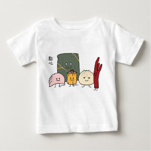 Camiseta Para Bebê Dim Sum Pork Bao Shaomai Chinês Dupling Buns Bun