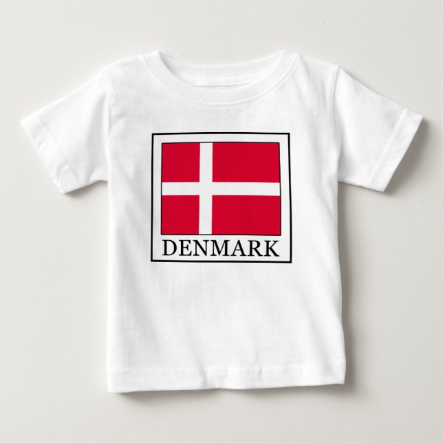 Camiseta Para Bebê Dinamarca (Frente)