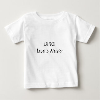 Camiseta Para Bebê Ding! Guerreiro do nível 3