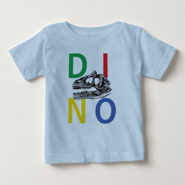 Camiseta Para Bebê DINO - Baby Fine Jersey T-Shirt (Frente)