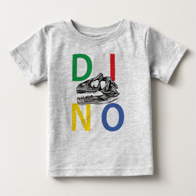 Camiseta Para Bebê DINO - Baby Fine Jersey T-Shirt (Frente)