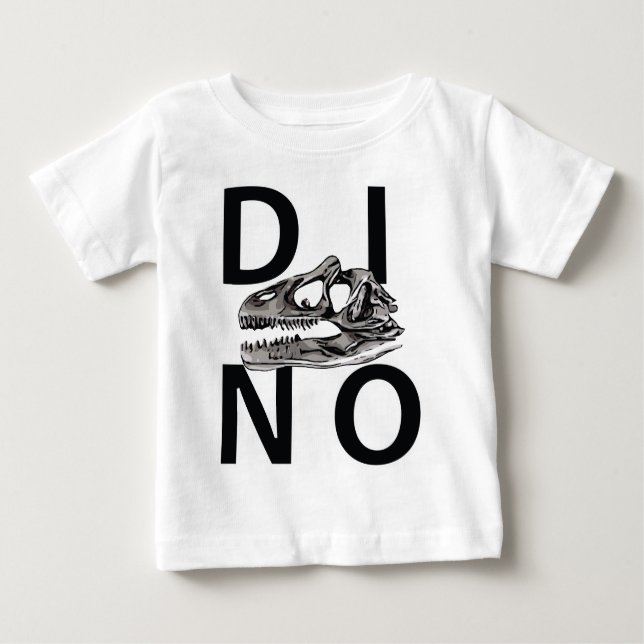 Camiseta Para Bebê DINO - Baby Fine Jersey T-Shirt (Frente)