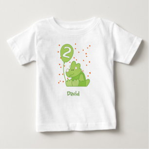 Camiseta Para Bebê Dino Baby segundo aniversário Baby T Shirt