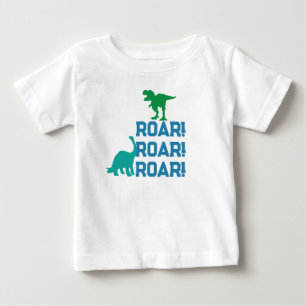 Camiseta Para Bebê Dino Baby Shirt - Nome Personalizado E Idade