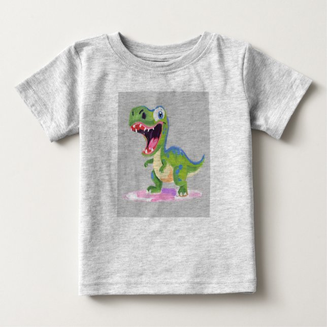 Camiseta Para Bebê dino bobo (Frente)