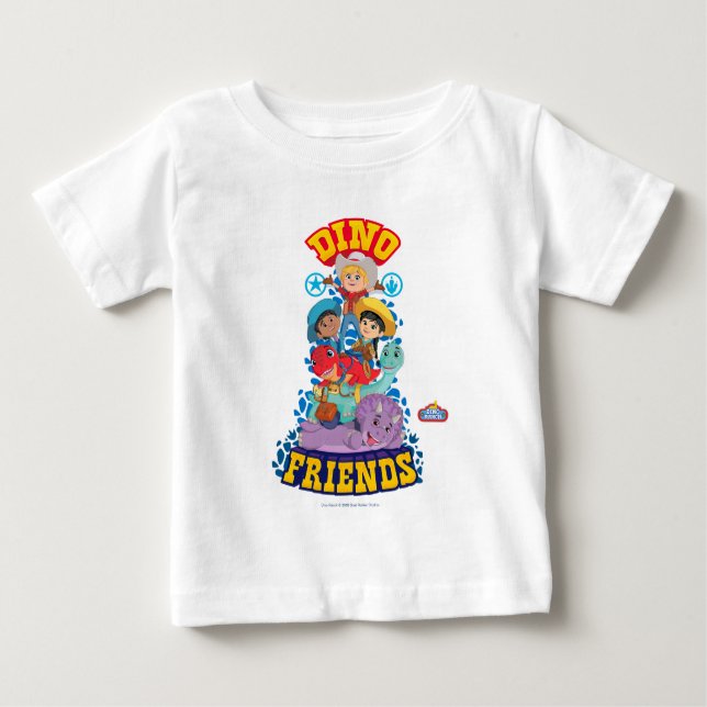Camiseta Para Bebê Dino Friends | Dino Ranch (Frente)