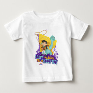 Camiseta Para Bebê Dino Ranch Min e Clover