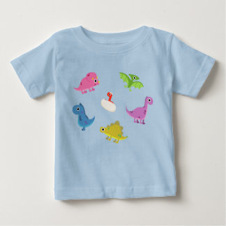 Camiseta Para Bebê Dinos Cute