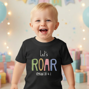 Camiseta Para Bebê Dinos vamos rugir aniversário infantil
