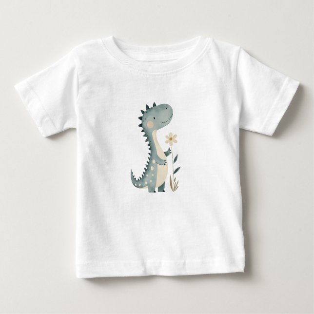 Camiseta Para Bebê Dinosaur (Frente)