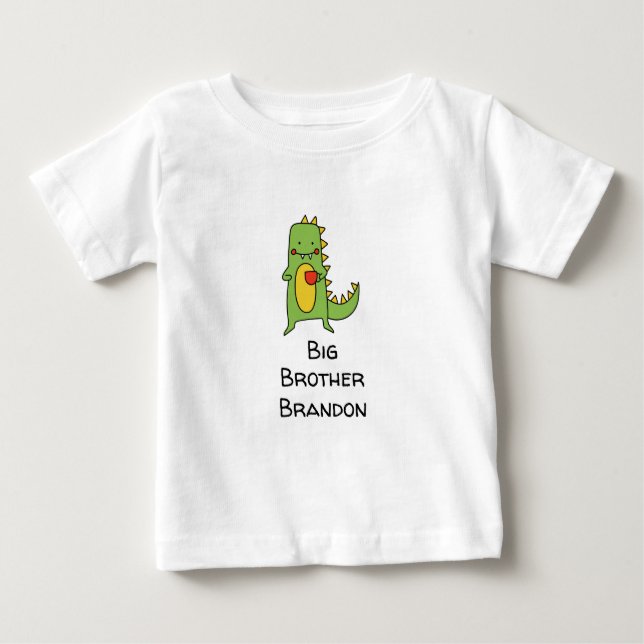 Camiseta Para Bebê dinosaur customised baby boy t-shirt tee (Frente)
