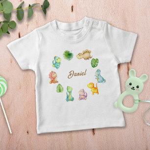 Camiseta Para Bebê Dinossauro