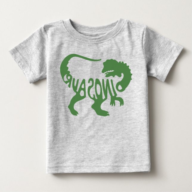 Camiseta Para Bebê Dinossauro (Frente)